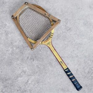 Vintage Wimbledon Challenger Wood Tennis Racket w/ Press 27”